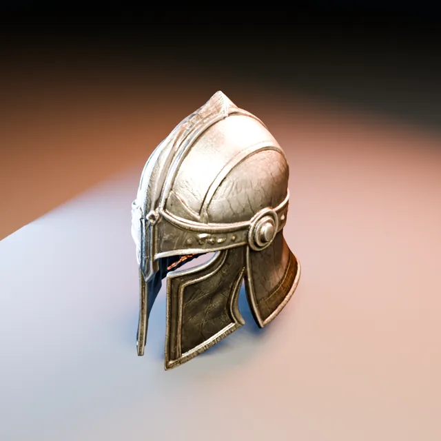 3D render of Forged Helm 03 from the Blacksmith Armor Pack