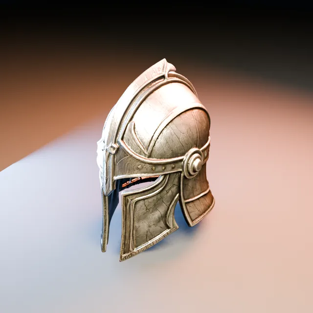 3D render of Forged Helm 06 from the Blacksmith Armor Pack