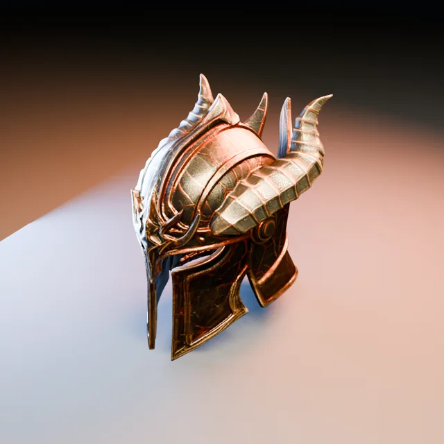 3D render of Forged Helm 09 from the Blacksmith Armor Pack