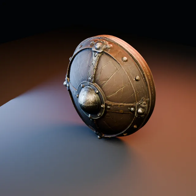 3D render of Runic Shield 01 from the Blacksmith Armor Pack