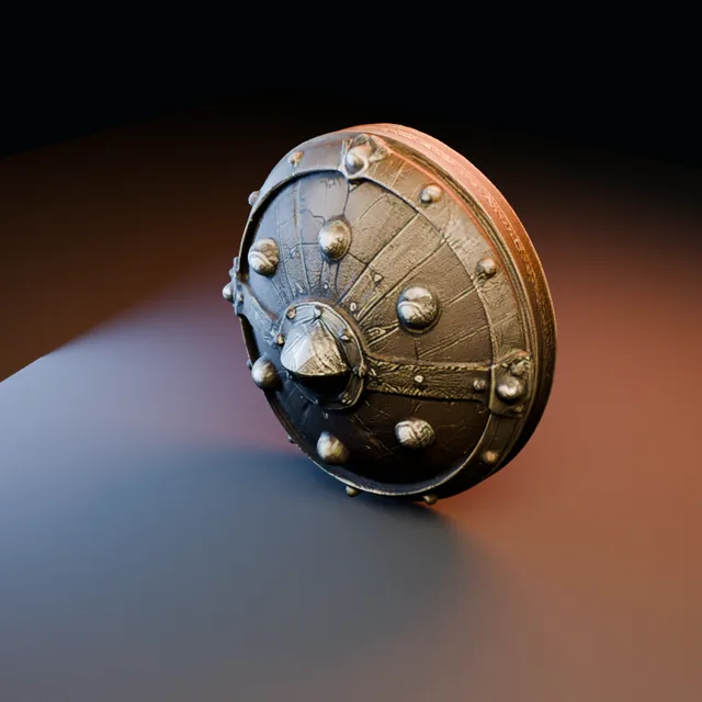 3D render of Runic Shield 02 from the Blacksmith Armor Pack
