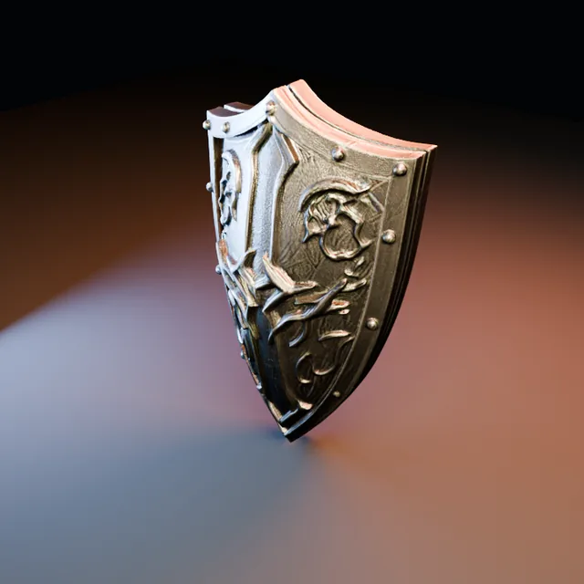 3D render of Runic Shield 06 from the Blacksmith Armor Pack