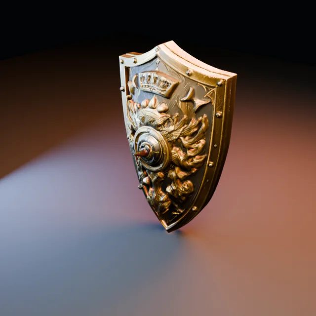 3D render of Runic Shield 07 from the Blacksmith Armor Pack