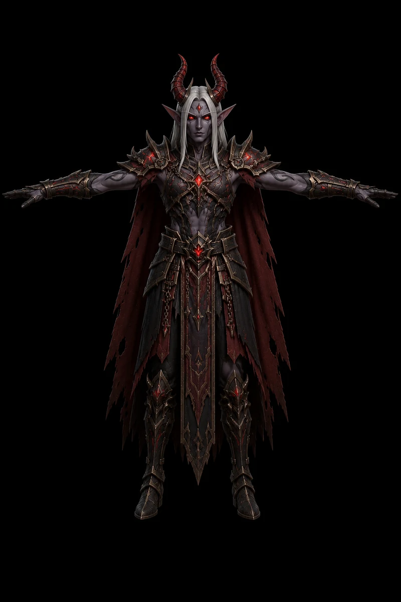 Mixamo-ready 3D character preview of Withered Elf