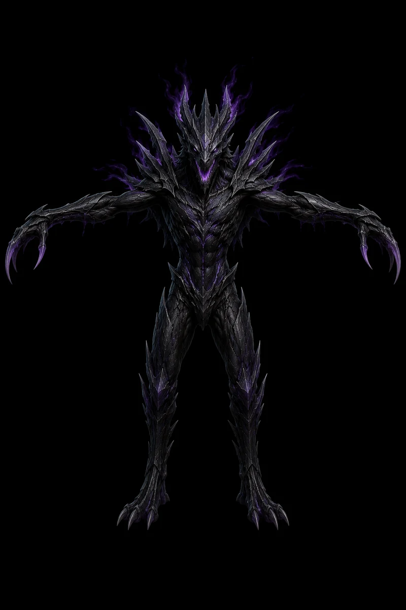 Mixamo-ready 3D character preview of Shadeclaw