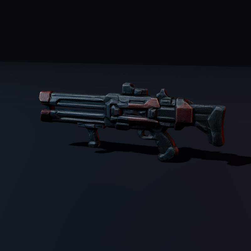Rendered textured 3D preview of the Laser Rifle