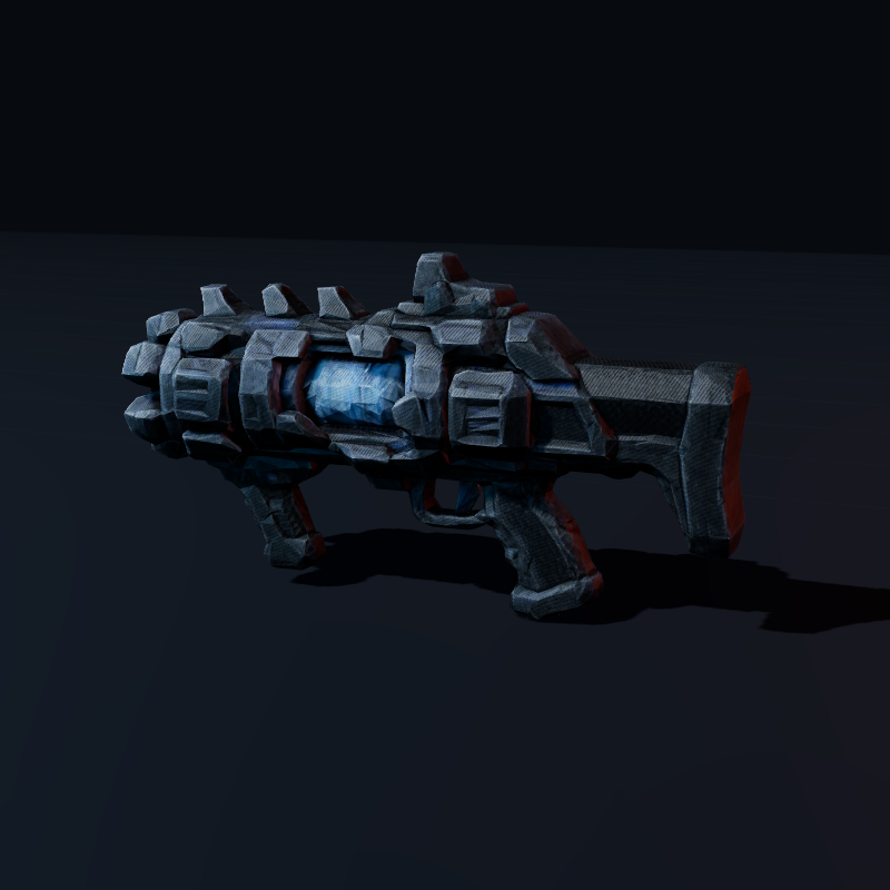 Rendered textured 3D preview of the Plasma Cannon