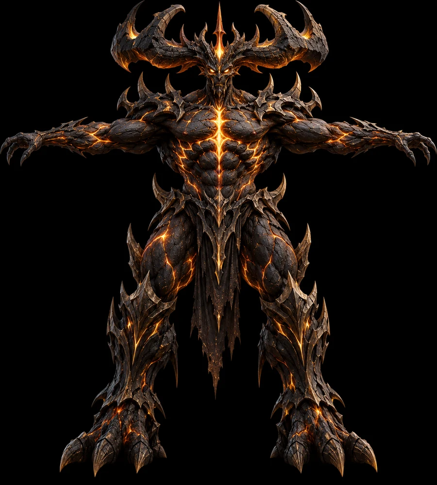Mixamo-ready 3D character preview of The Depth Guardian
