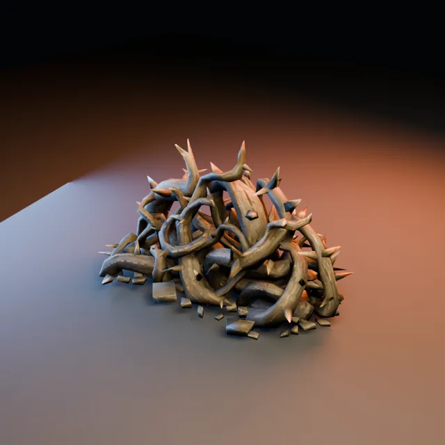 3D render of Barbed Entanglement from the Ultimate Dungeon Pack