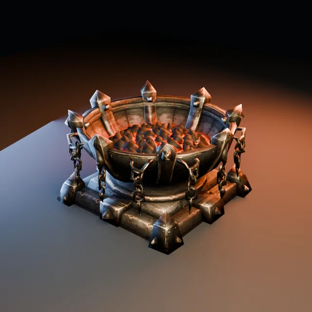 3D render of Emberbound Cauldron from the Ultimate Dungeon Pack