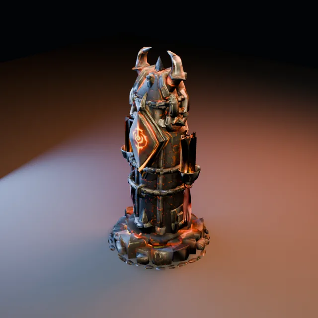 3D render of Emberstone Throne from the Ultimate Dungeon Pack