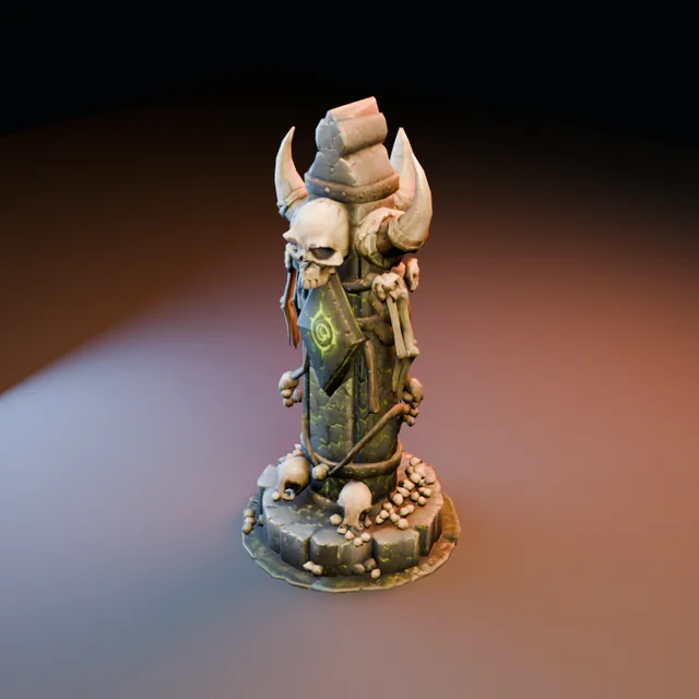 3D render of Skullbound Obelisk from the Ultimate Dungeon Pack