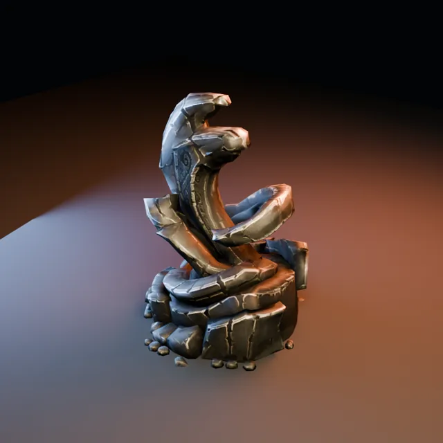 3D render of Spiral Stone Dragon from the Ultimate Dungeon Pack