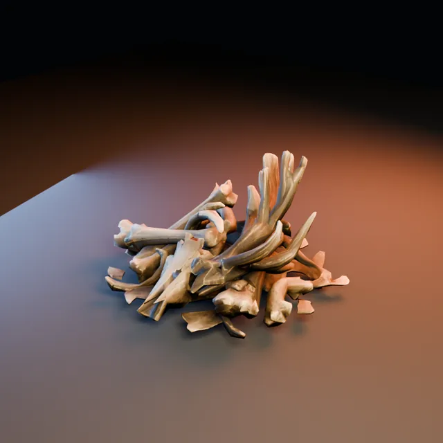 3D render of Tangle of Antlers from the Ultimate Dungeon Pack