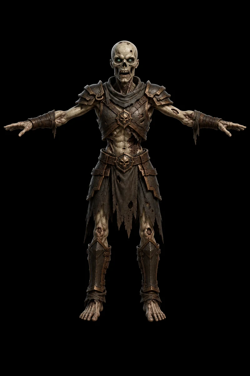 Mixamo-ready 3D character preview of Rotwalker