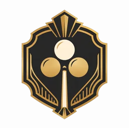 Fictief voorbeeldlogo van Aquita Cue Club in Carambole