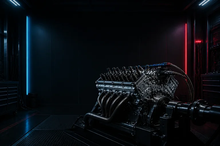 Engine and data screens representing the Sky Division 2 dyno