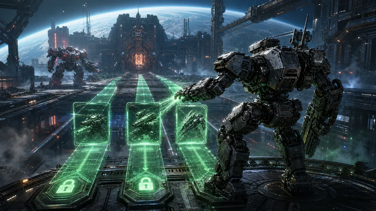 LaneLock Protocol tactical mecha deckbuilding battle
